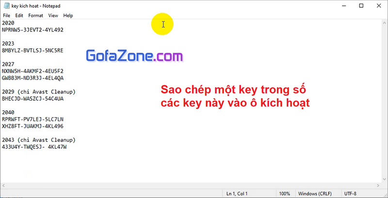 key kích hoạt avast premier